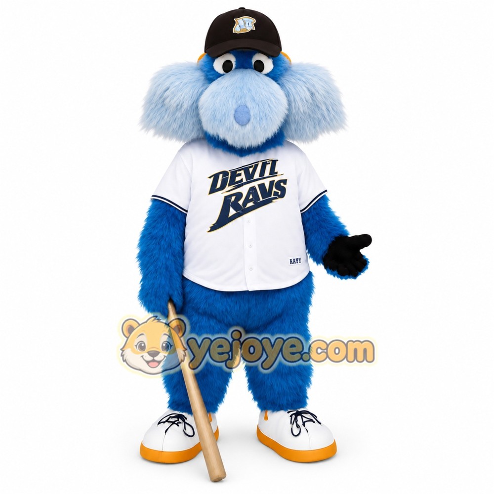 Blue White Baseball Dog Mascot Costume