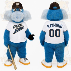 Blue White Baseball Dog Mascot Costume