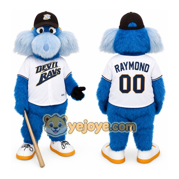 Blue White Baseball Dog Mascot Costume