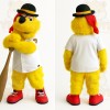 Yellow Red White Pirate Dog Mascot Costume