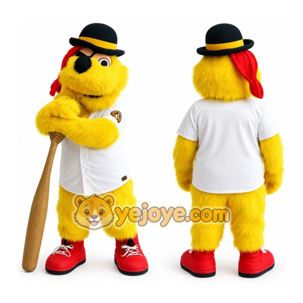 Yellow Red White Pirate Dog Mascot Costume