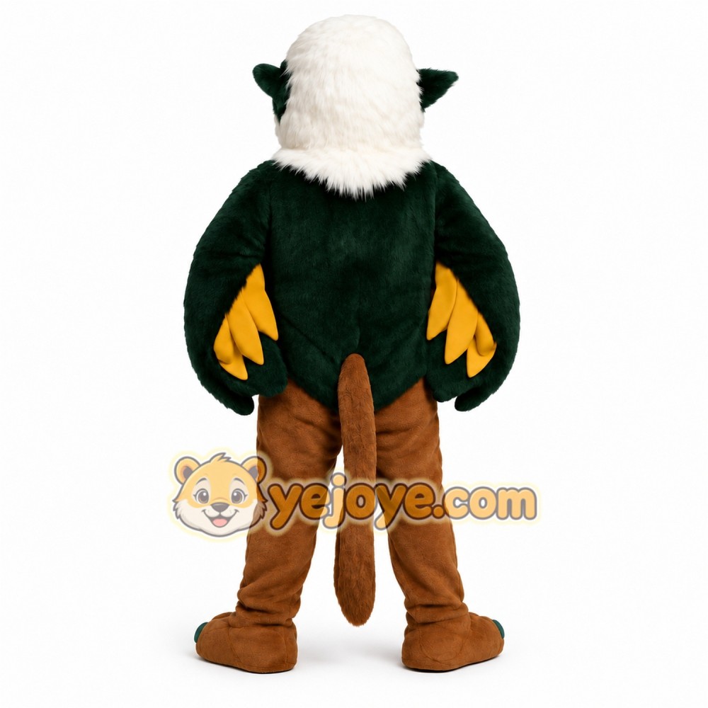 Green White Yellow Brown Eagle Mascot Costume Green White Yellow Brown Eagle Mascot Costume