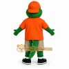 Green Orange Khaki Alligator Mascot Costume