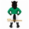 Brown Green White Racehorse Mascot Costume Brown Green White Racehorse Mascot Costume