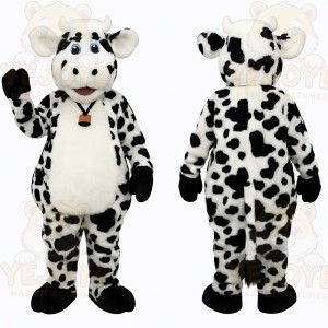 Black White Cow Mascot Costume