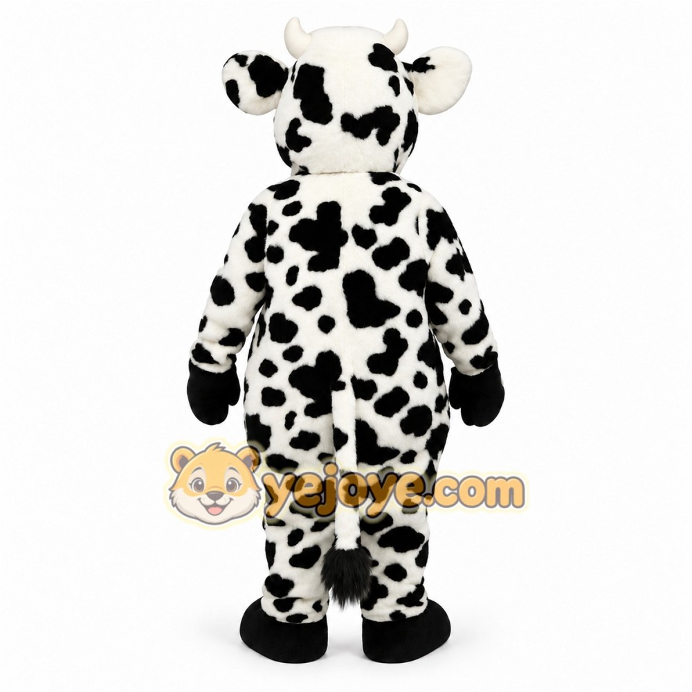 Black White Cow Mascot Costume