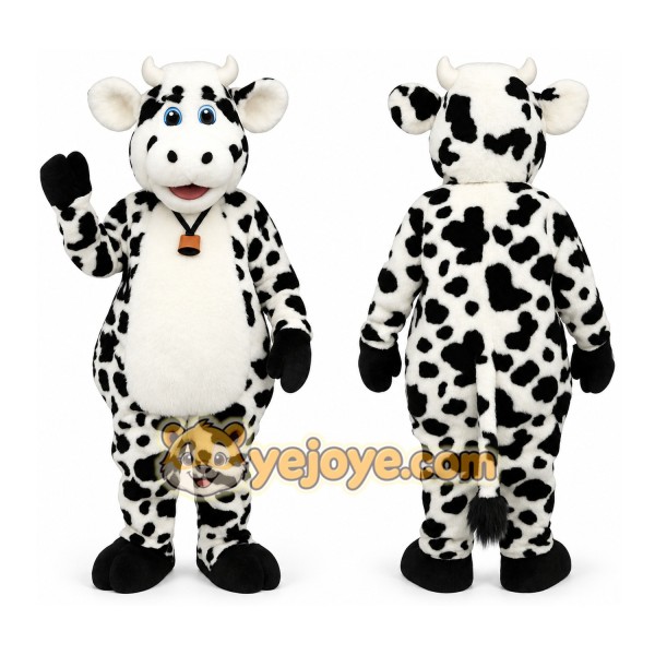 Black White Cow Mascot Costume