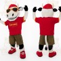 White Black Red Cow Mascot Costume