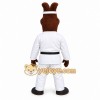 Brown White Karate Donkey Mascot Costume Brown White Karate Donkey Mascot Costume