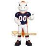 White Navy Orange Football Horse Mascot Costume White Navy Orange Football Horse Mascot Costume