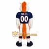 White Navy Orange Football Horse Mascot Costume White Navy Orange Football Horse Mascot Costume