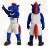Blue Red Basketball Horse Mascot Costume