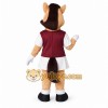 Tan Brown Burgundy White Horse Mascot Costume Tan Brown Burgundy White Horse Mascot Costume