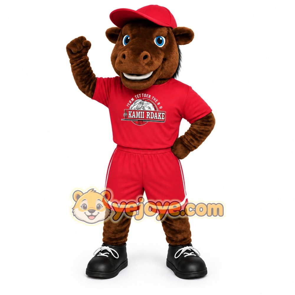 Brown Red Horse Mascot Costume Brown Red Horse Mascot Costume