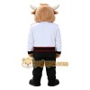 Tan White Black Bull Mascot Costume