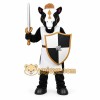 Black White Brown Knight Horse Mascot Costume Black White Brown Knight Horse Mascot Costume