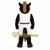 Black White Brown Knight Horse Mascot Costume Black White Brown Knight Horse Mascot Costume