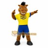 Brown Horse Yellow Blue Sports Mascot Costume Brown Horse Yellow Blue Sports Mascot Costume