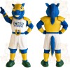 Blue Yellow White Horse Mascot Costume