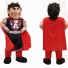 Red Black Superhero Man Mascot Costume