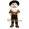 Yellow Black Bearded Lumberjack Mascot Costume Yellow Black Bearded Lumberjack Mascot Costume