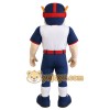 Navy Red White Football Player Mascot Costume Navy Red White Football Player Mascot Costume
