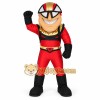 Red Black Gold Jetpack Superhero Mascot Costume Red Black Gold Jetpack Superhero Mascot Costume