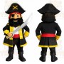 Black Yellow Red Pirate Mascot Costume