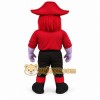 Red Purple Black Pirate Mascot Costume Red Purple Black Pirate Mascot Costume
