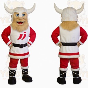Red White Viking Mascot Costume