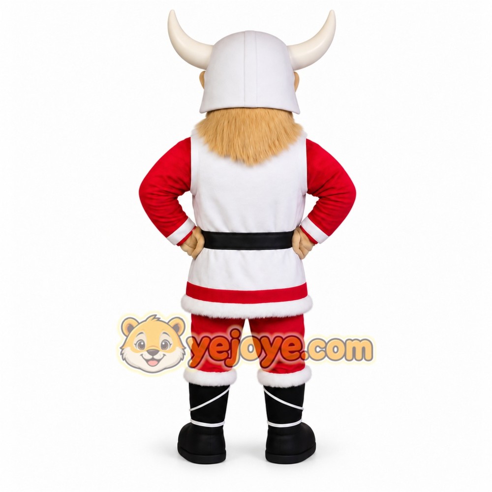 Red White Viking Mascot Costume