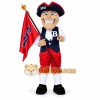 Navy Red White Patriot Man Mascot Costume Navy Red White Patriot Man Mascot Costume