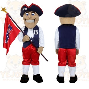 Navy Red White Patriot Man Mascot Costume