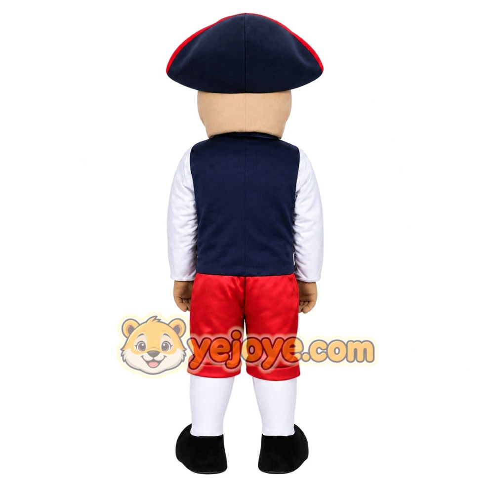 Navy Red White Patriot Man Mascot Costume Navy Red White Patriot Man Mascot Costume