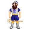 Silver Purple Bearded Knight Mascot Costume Silver Purple Bearded Knight Mascot Costume