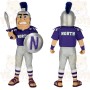 Purple Silver Spartan Warrior Mascot Costume