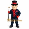 Navy Red Top Hat Ringmaster Mascot Costume Navy Red Top Hat Ringmaster Mascot Costume