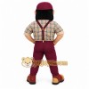 Burgundy Plaid Bearded Nerd Mascot Costume Burgundy Plaid Bearded Nerd Mascot Costume