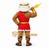 Red White Gold Greek God Mascot Costume Red White Gold Greek God Mascot Costume