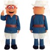 Blue White Cowboy With Red Glasses Mascot Costume