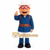 Blue White Cowboy With Red Glasses Mascot Costume