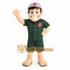 Dark Green Gray Baseball Player Mascot Costume Dark Green Gray Baseball Player Mascot Costume
