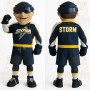 Navy Yellow Hockey Player Mascot Costume