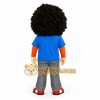 Blue Gray Red Black Afro Boy Mascot Costume Blue Gray Red Black Afro Boy Mascot Costume