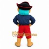 Navy Red Teal Haired Pirate Mascot Costume Navy Red Teal Haired Pirate Mascot Costume