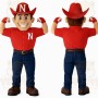 Red Blue Cowboy Mascot Costume
