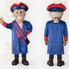 Blue Red Colonial Gentleman Mascot Costume