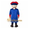Blue Red Colonial Gentleman Mascot Costume