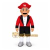 Red Black Colonial Gentleman Mascot Costume Red Black Colonial Gentleman Mascot Costume
