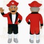 Red Black Colonial Gentleman Mascot Costume
